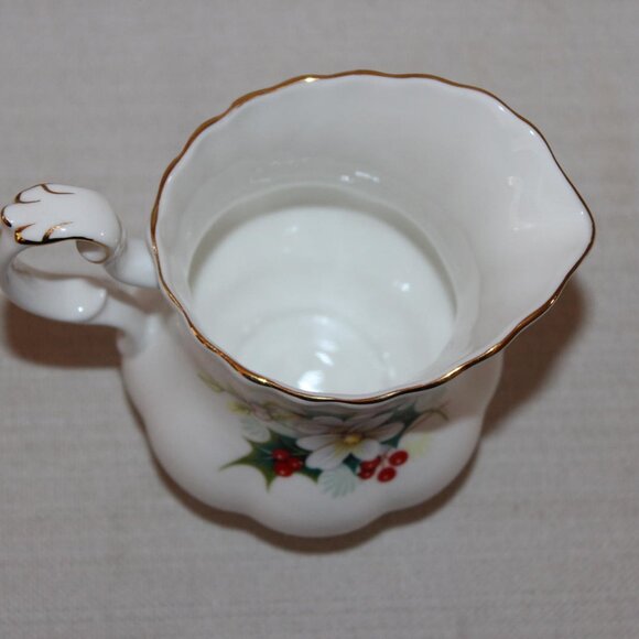 Royal Albert Poinsettia Creamer Pitcher – Beautiful Holiday Elegance - Picture 3 of 4